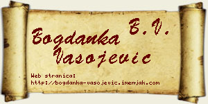 Bogdanka Vasojević vizit kartica